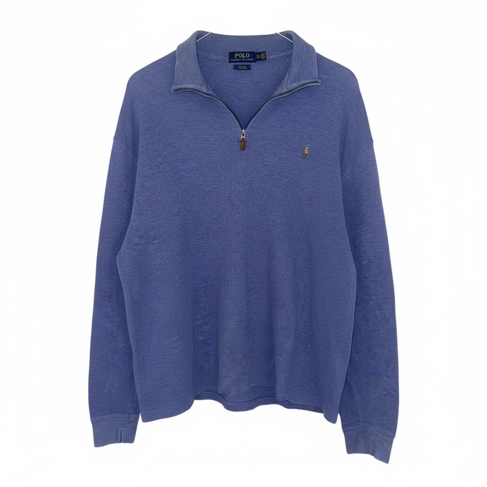 Polo Ralph Lauren Blue Quarter-Zip Sweater